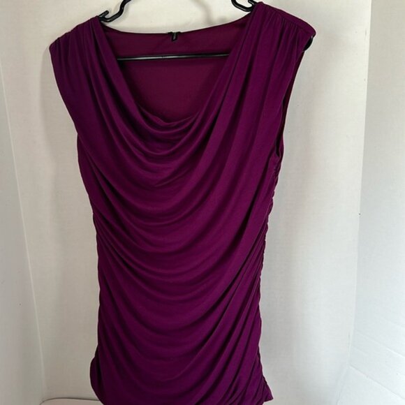 Maurice’s purple cowl neck cap sleeve top size medium - Picture 1 of 5